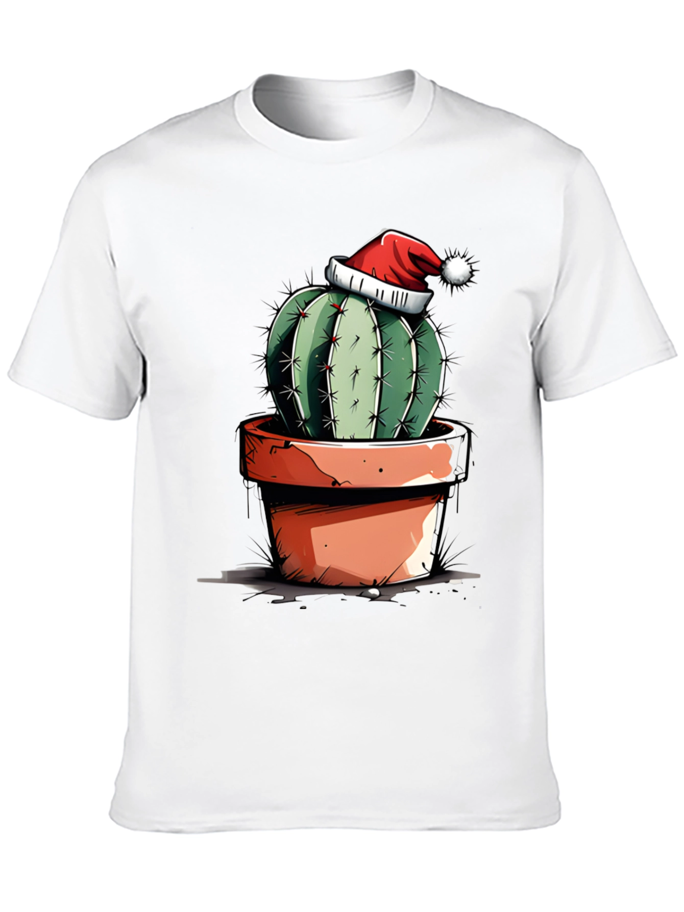 Festive Cactus Tee - Holiday Humor Shirt