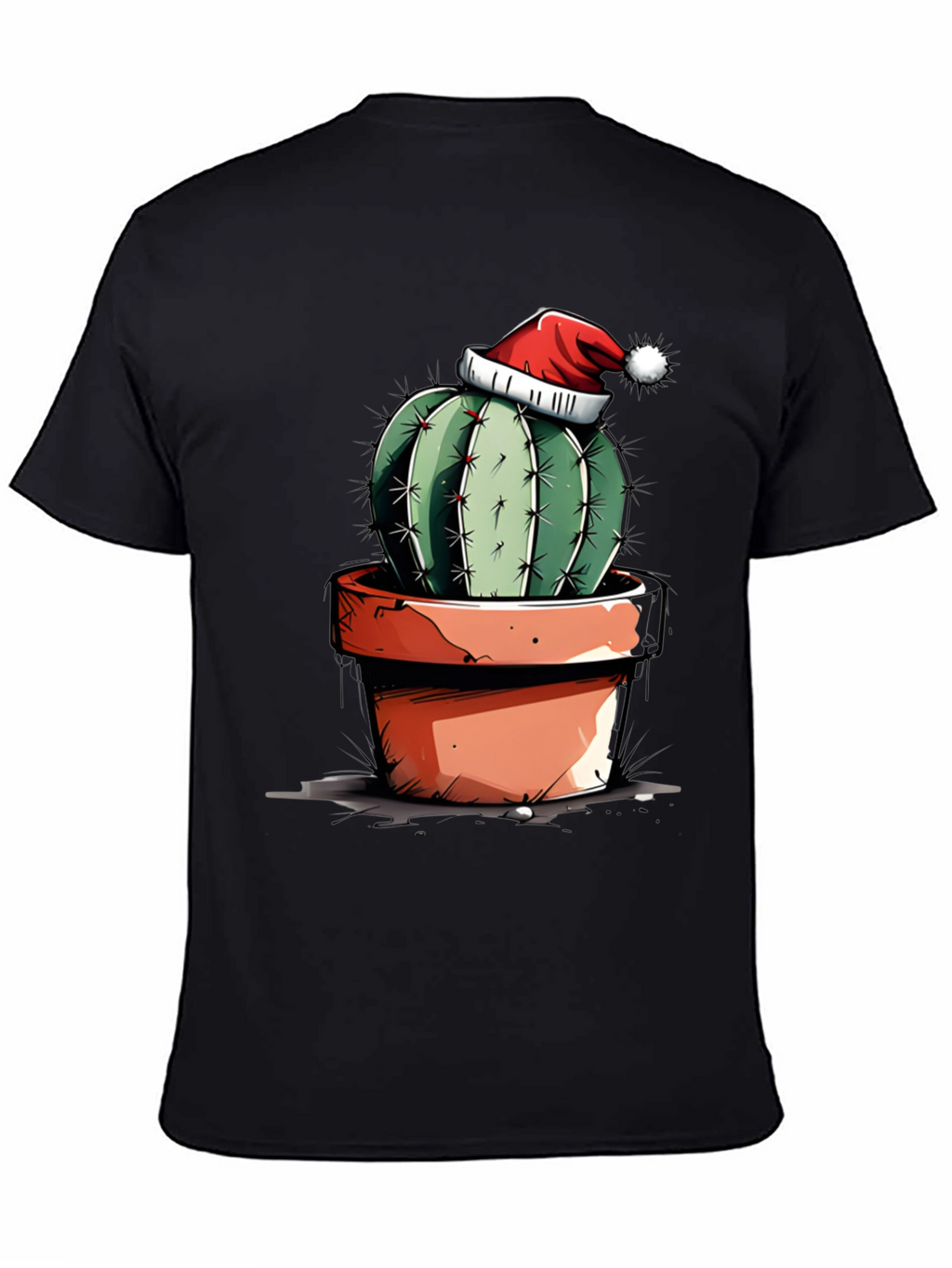 Festive Cactus Tee - Holiday Humor Shirt