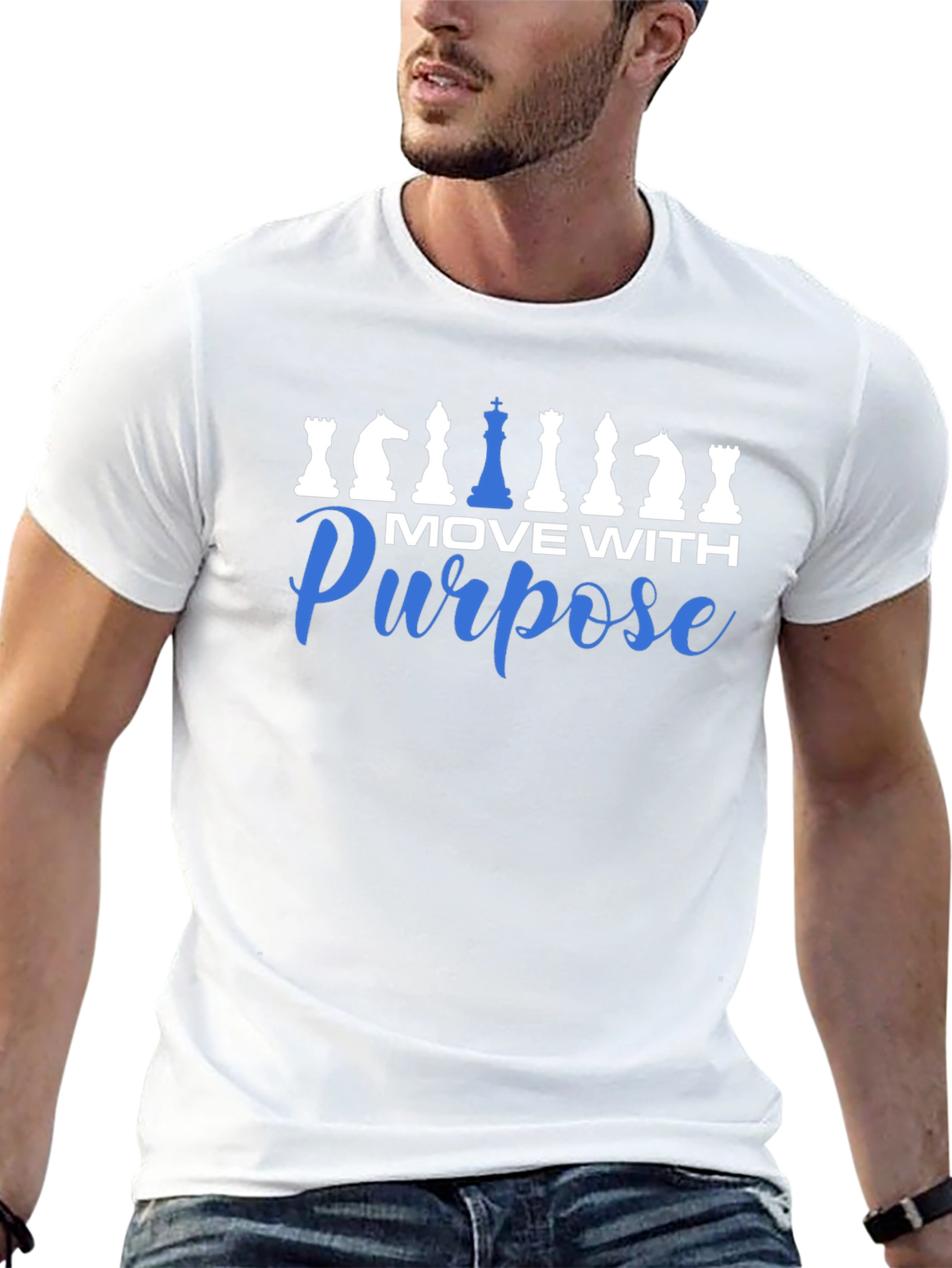 Move With Purpose T-Shirt Chess Design
