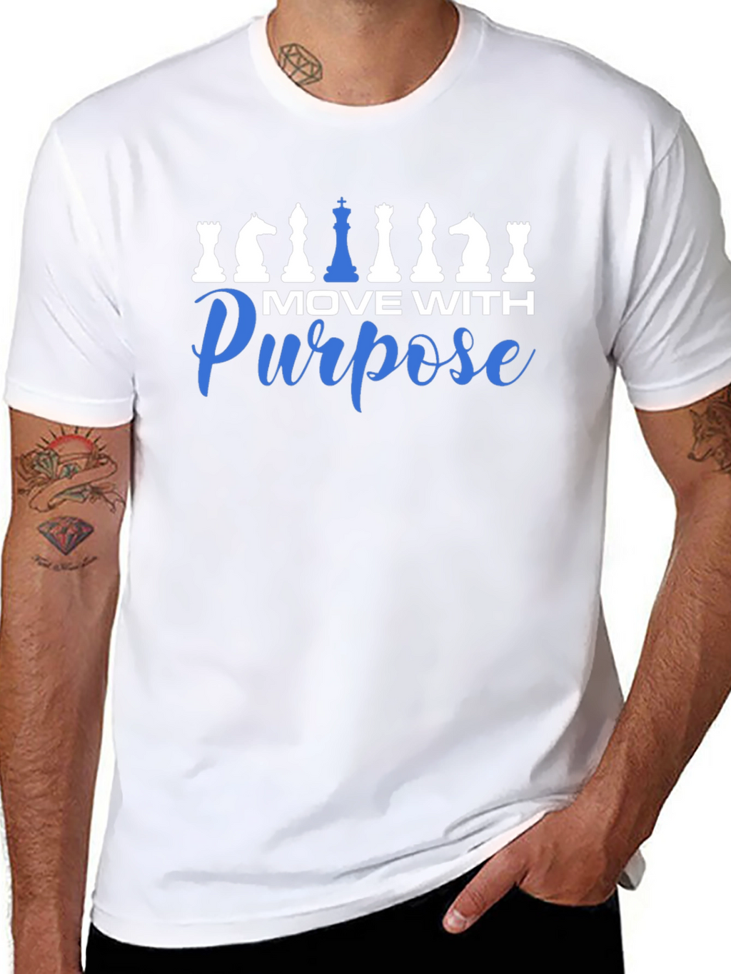Move With Purpose T-Shirt Chess Design