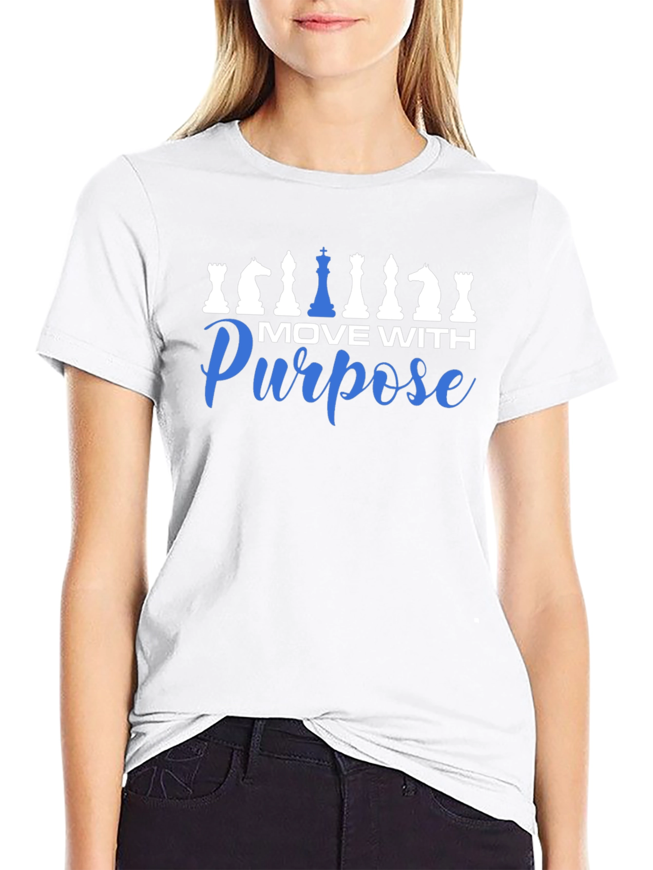 Move With Purpose T-Shirt Chess Design