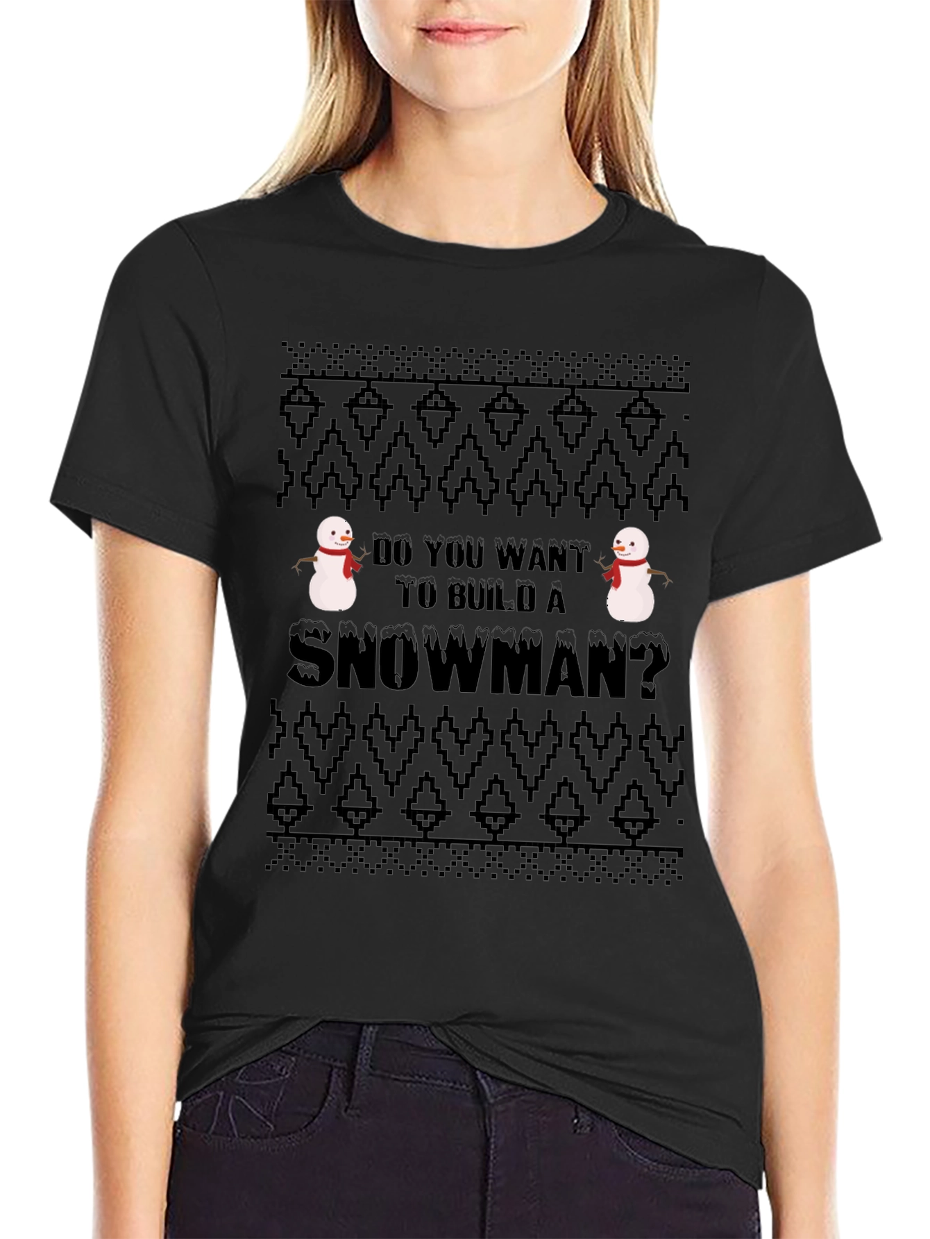 Snowman Build T-Shirt: Fun Holiday Tee