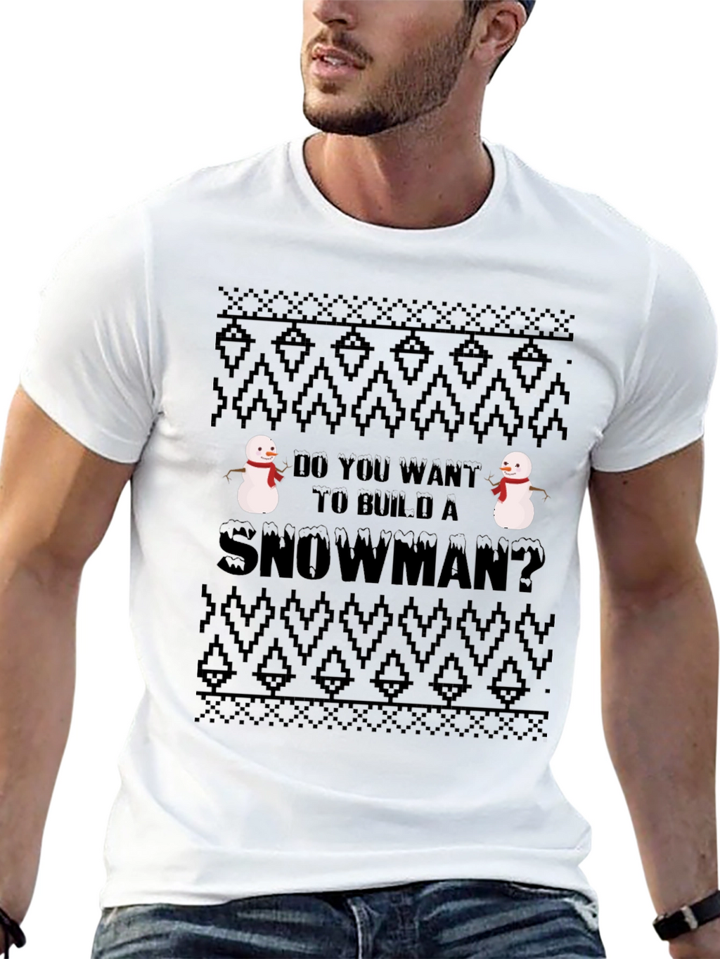Snowman Build T-Shirt: Fun Holiday Tee