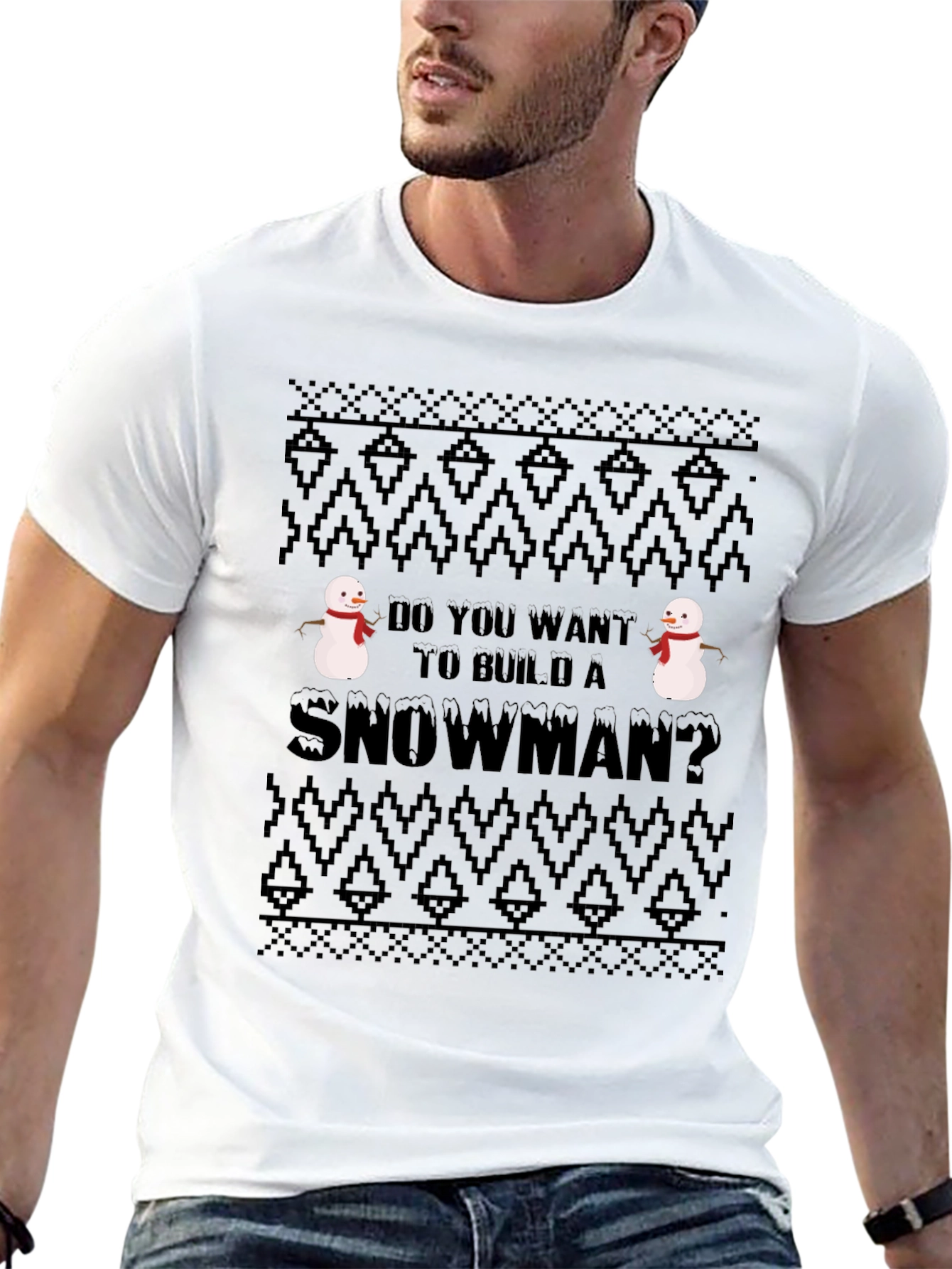 Snowman Build T-Shirt: Fun Holiday Tee