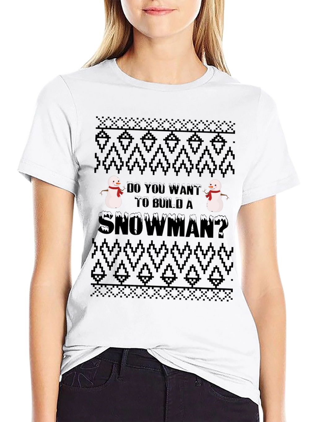 Snowman Build T-Shirt: Fun Holiday Tee