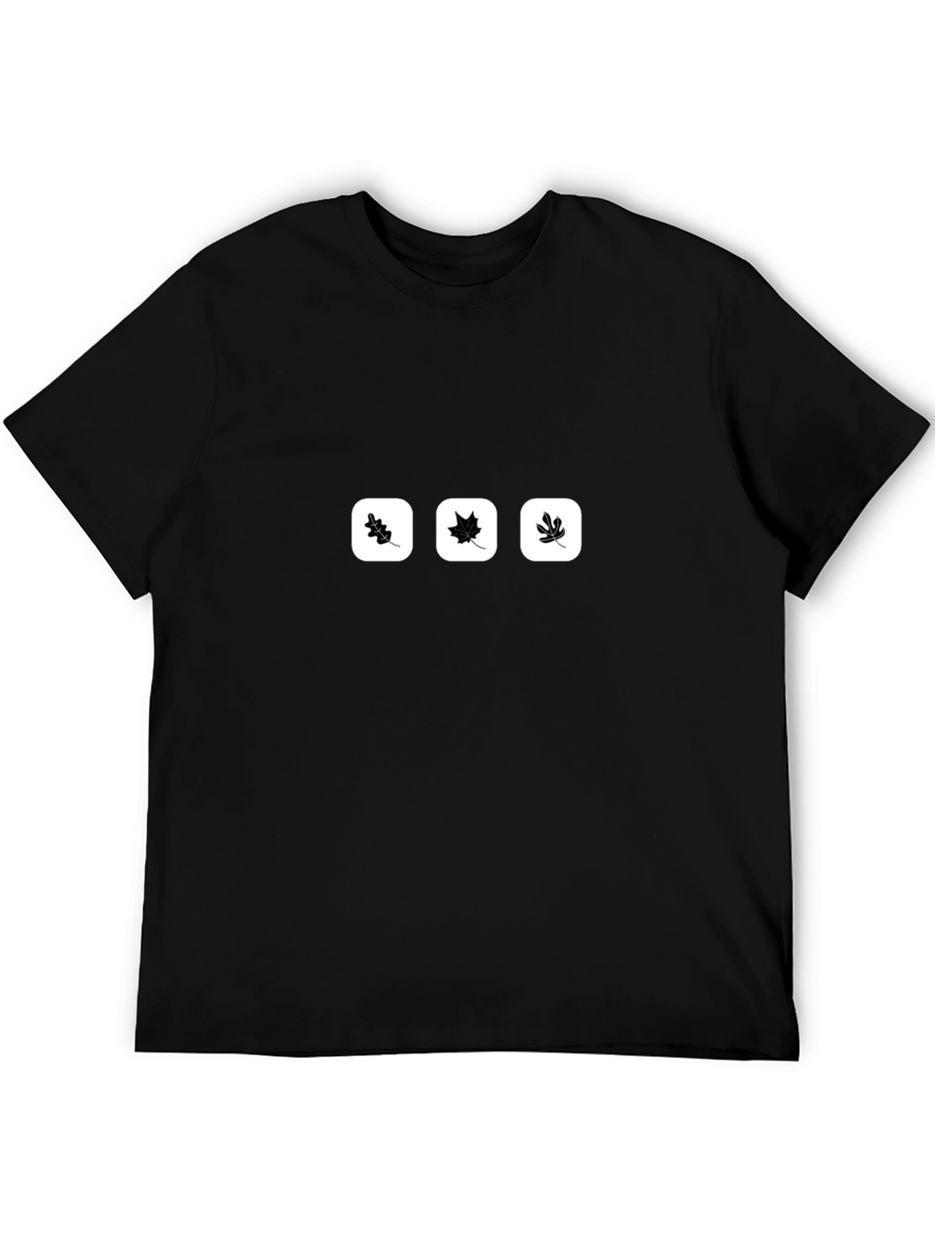 Modern Leaves Graphic T-Shirt - Black