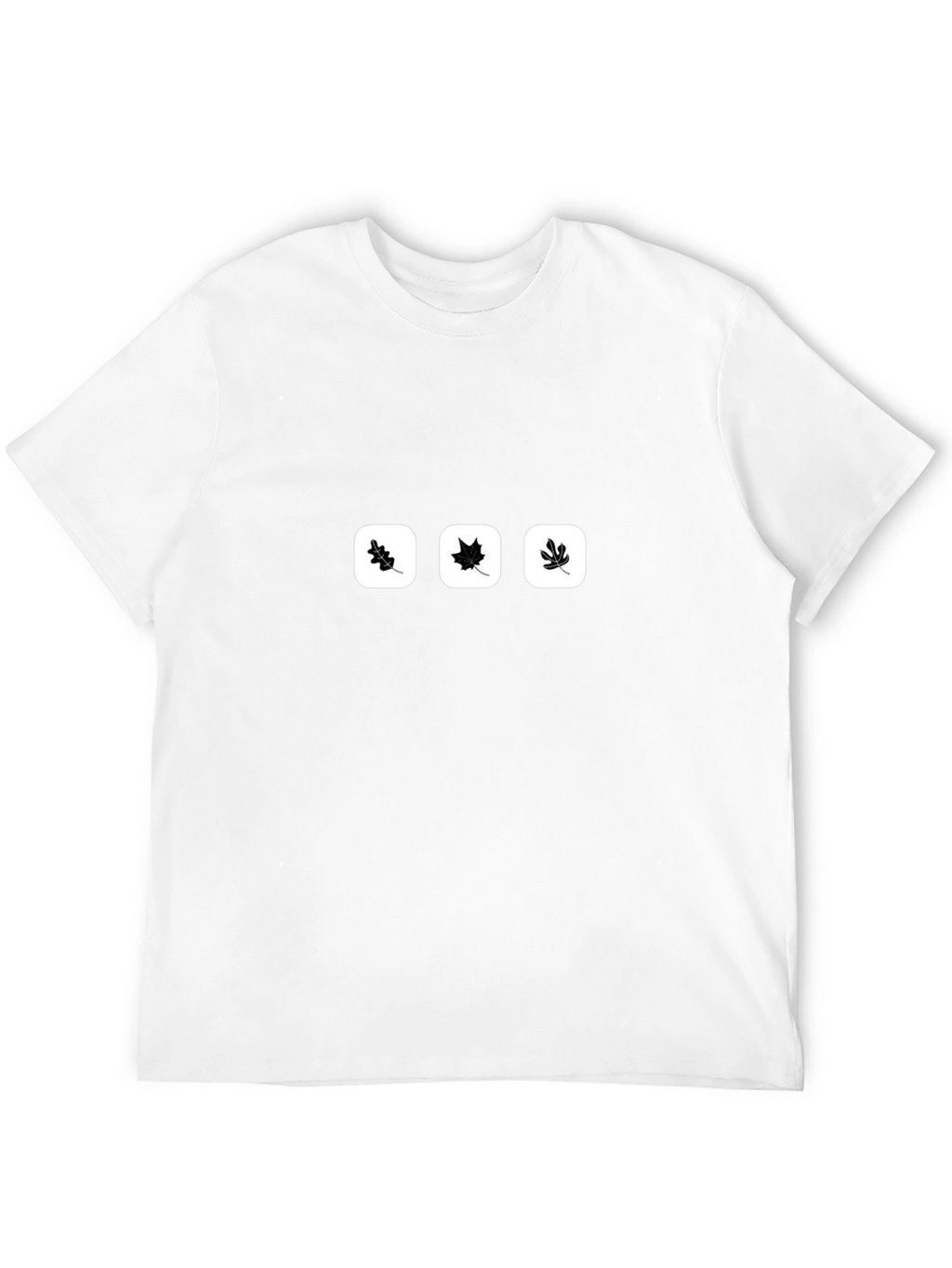 Modern Leaves Graphic T-Shirt - Black