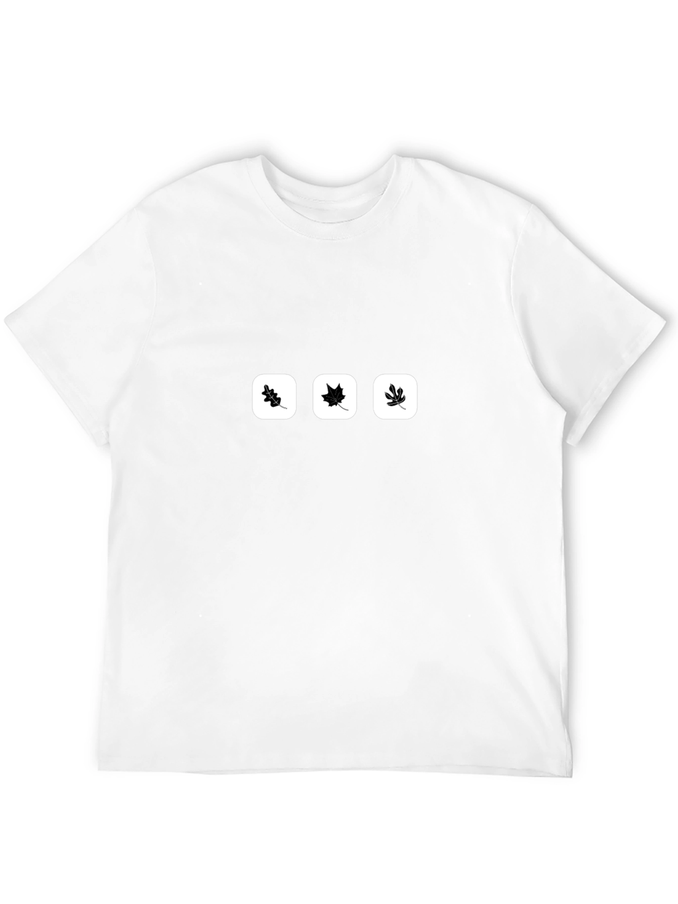 Modern Leaves Graphic T-Shirt - Black
