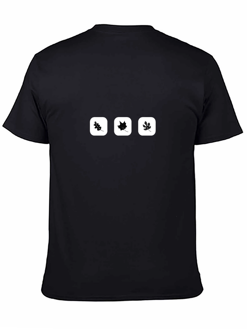 Modern Leaves Graphic T-Shirt - Black