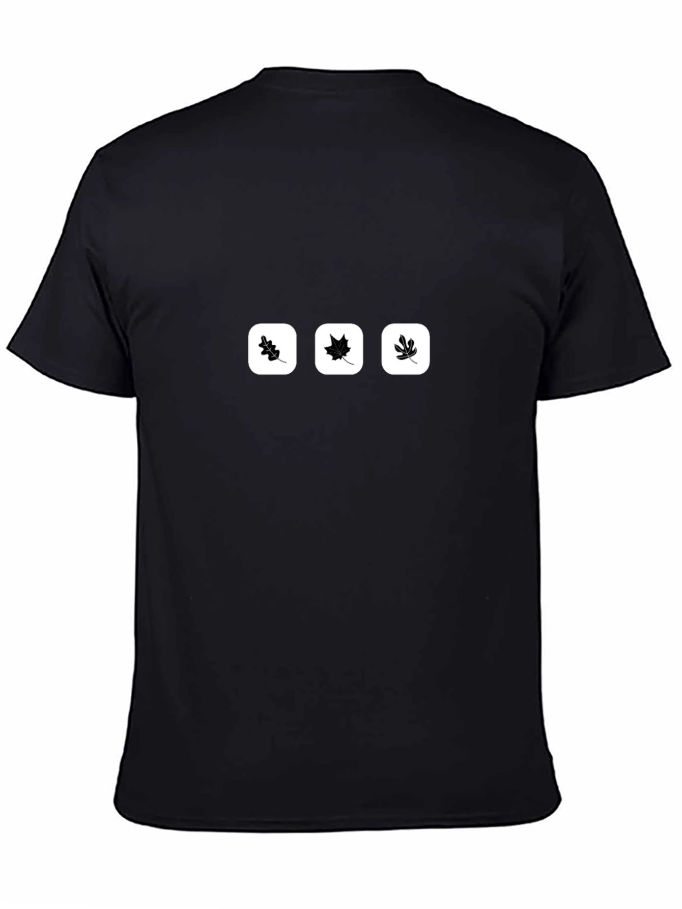 Modern Leaves Graphic T-Shirt - Black