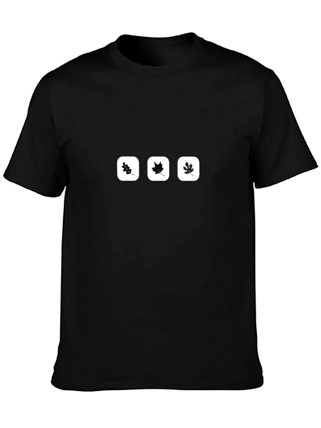Modern Leaves Graphic T-Shirt - Black