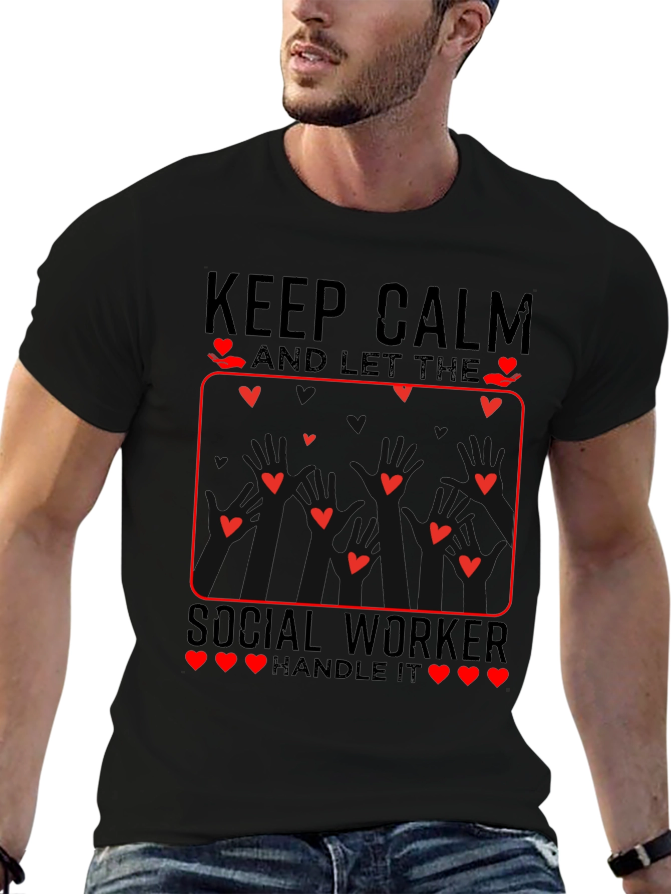 Keep Calm Social Worker Heart T-Shirt