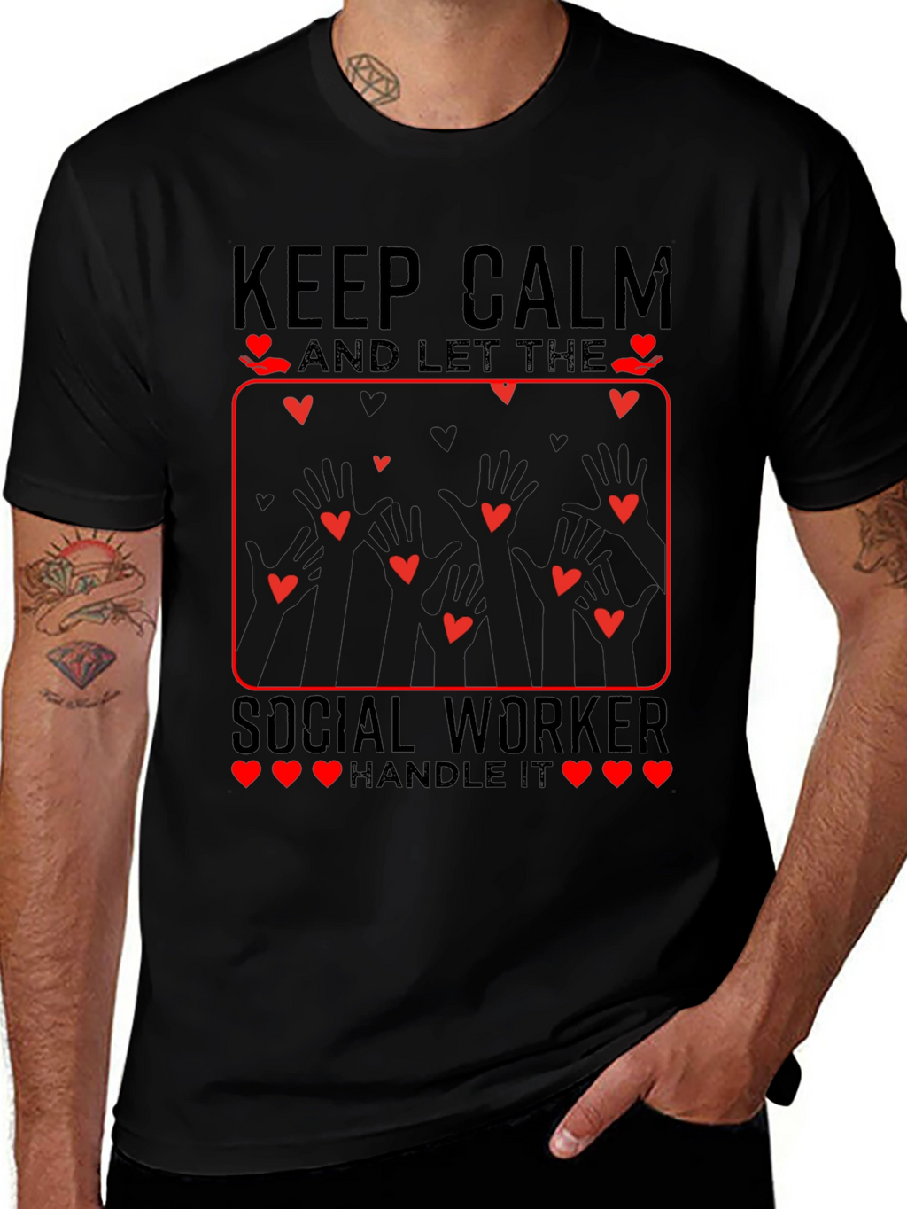 Keep Calm Social Worker Heart T-Shirt