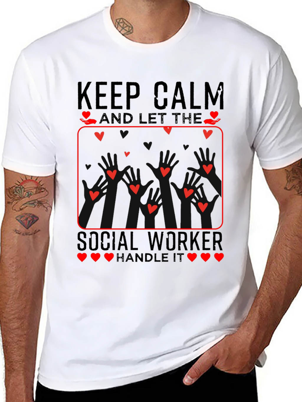 Keep Calm Social Worker Heart T-Shirt