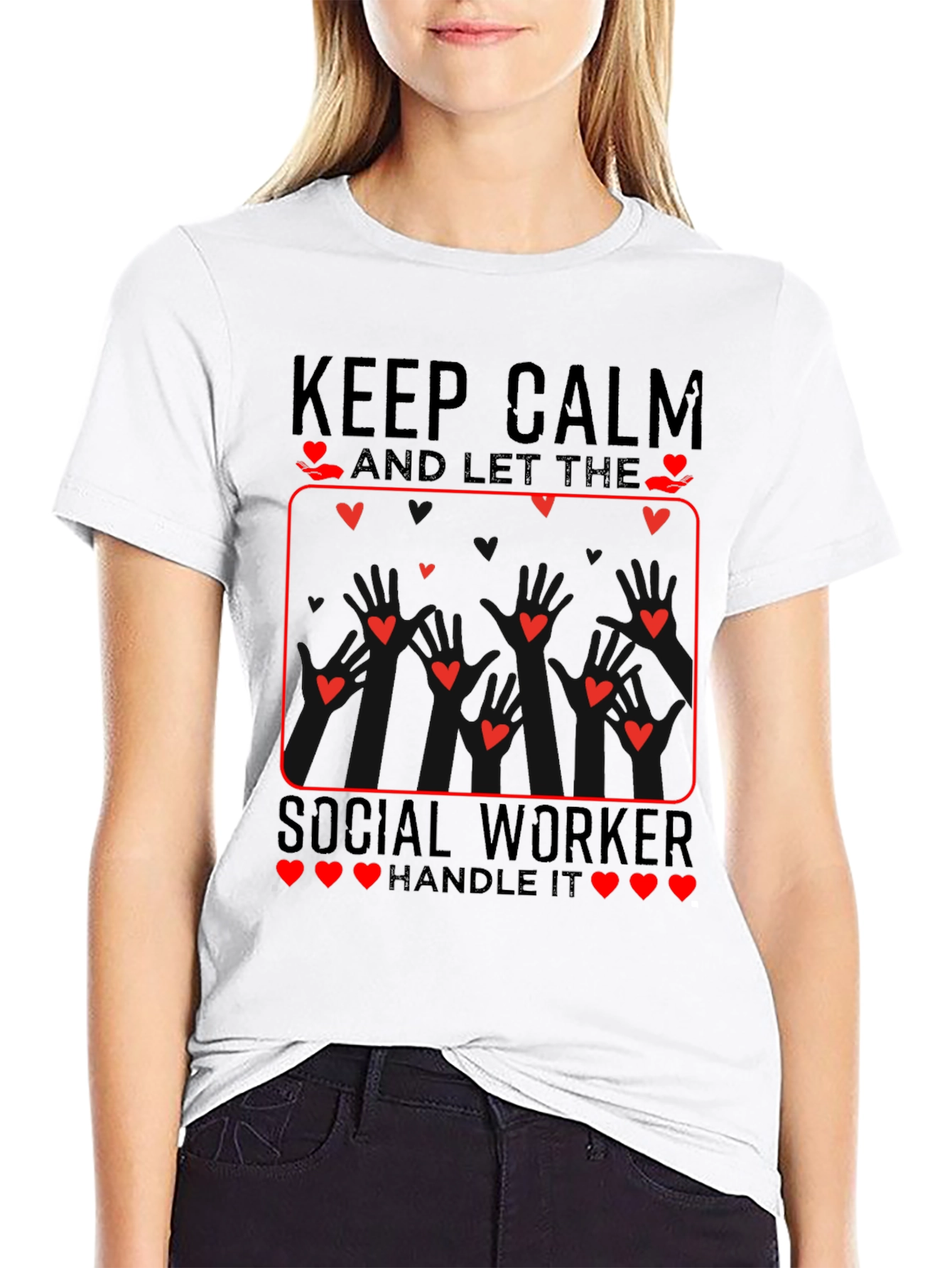 Keep Calm Social Worker Heart T-Shirt