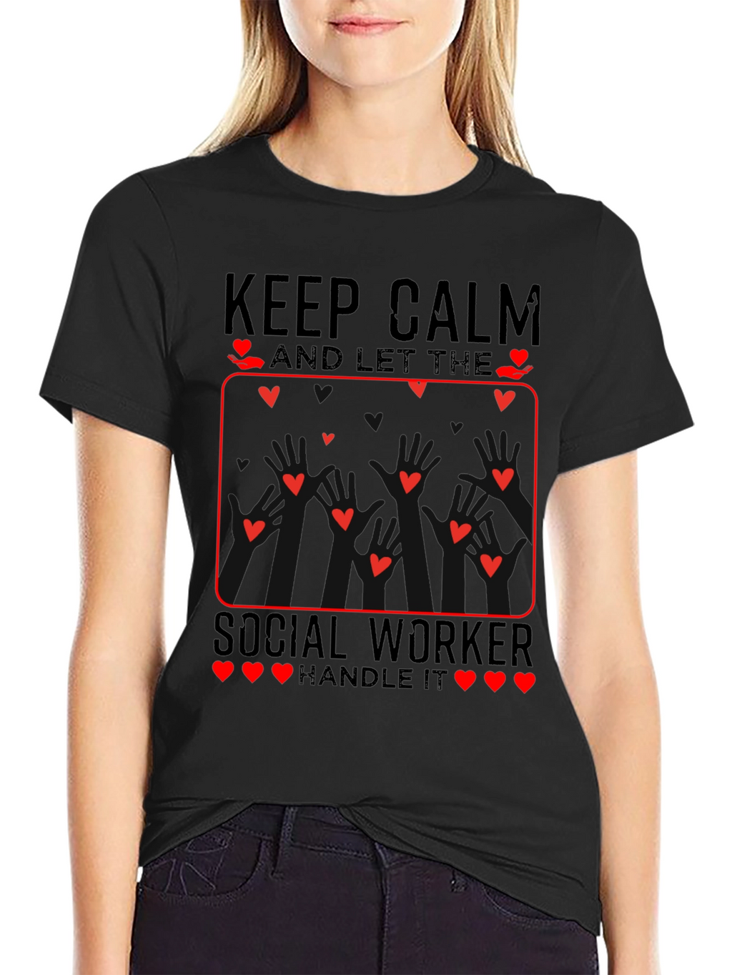 Keep Calm Social Worker Heart T-Shirt