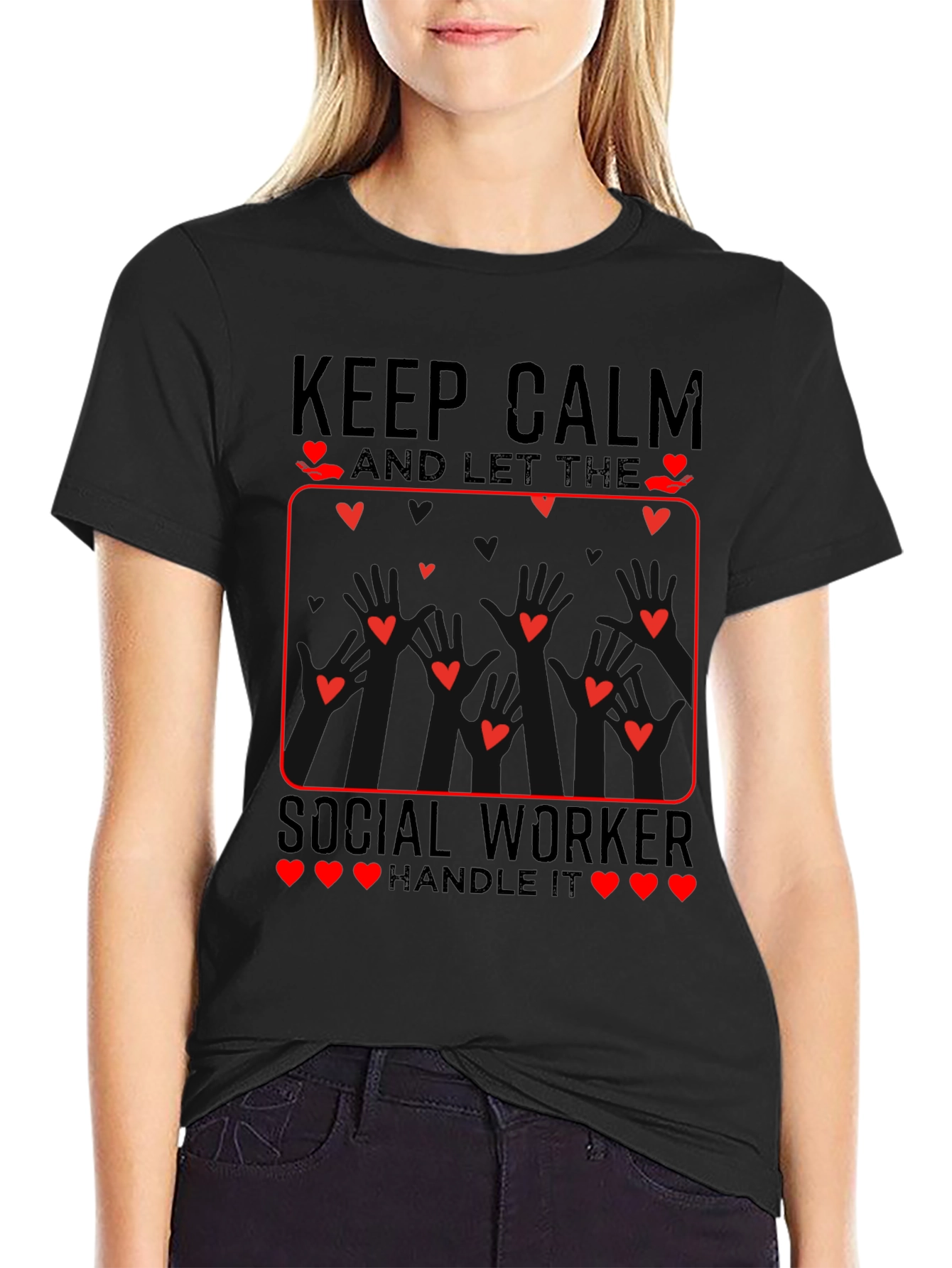 Keep Calm Social Worker Heart T-Shirt