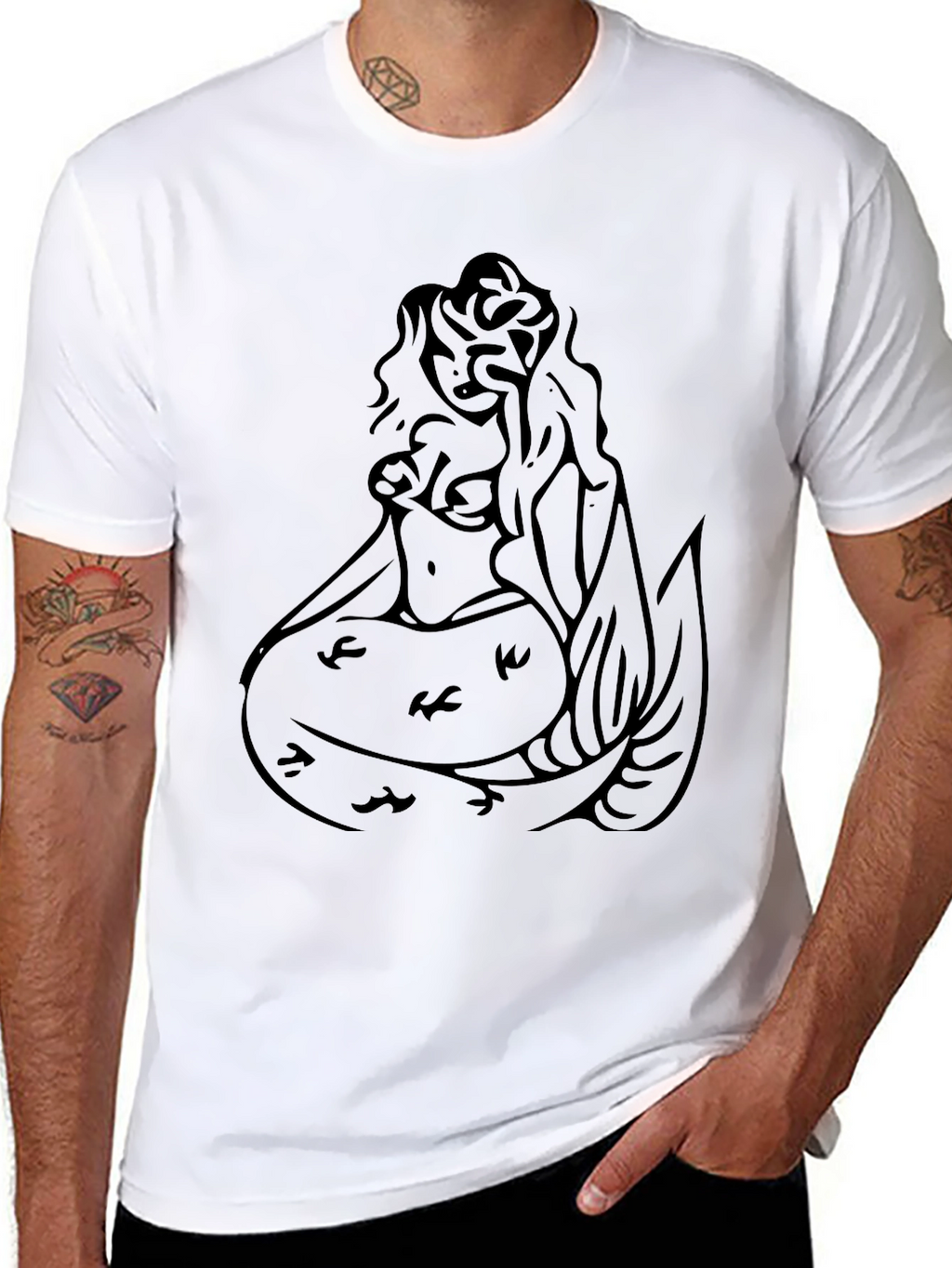 Black Mermaid Graphic Tee