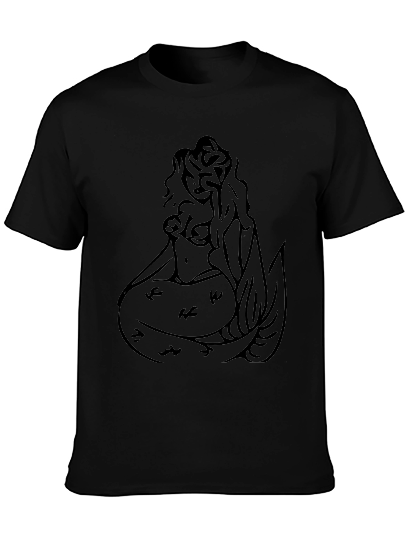 Black Mermaid Graphic Tee