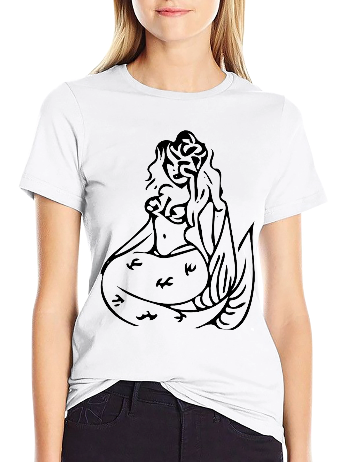 Black Mermaid Graphic Tee
