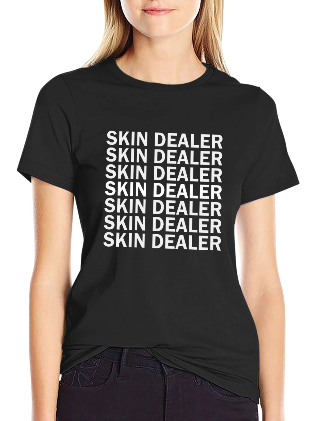 Skin Dealer Graphic Print Black T-Shirt