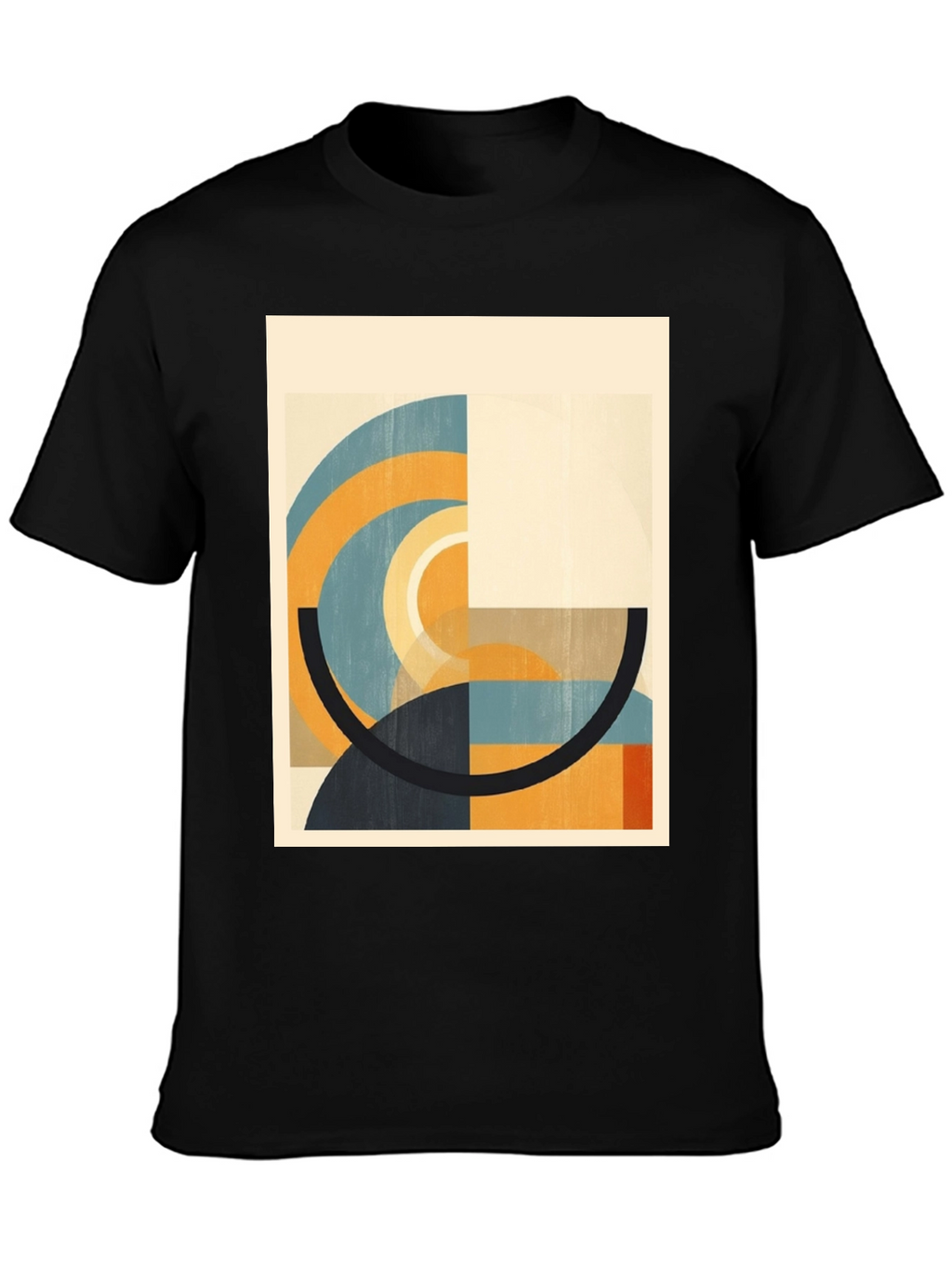 Abstract Geometric Art Black T-Shirt