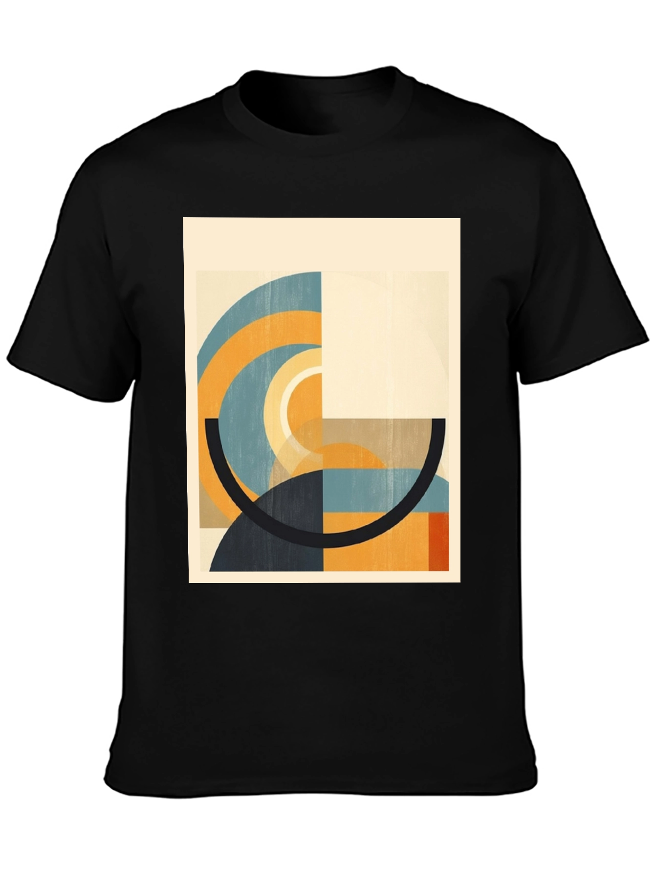 Abstract Geometric Art Black T-Shirt