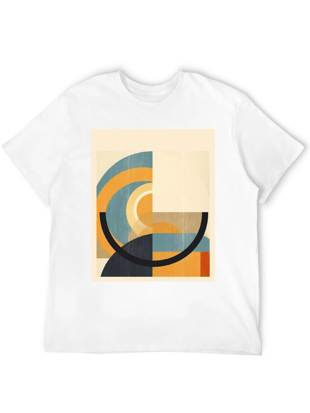 Abstract Geometric Art Black T-Shirt