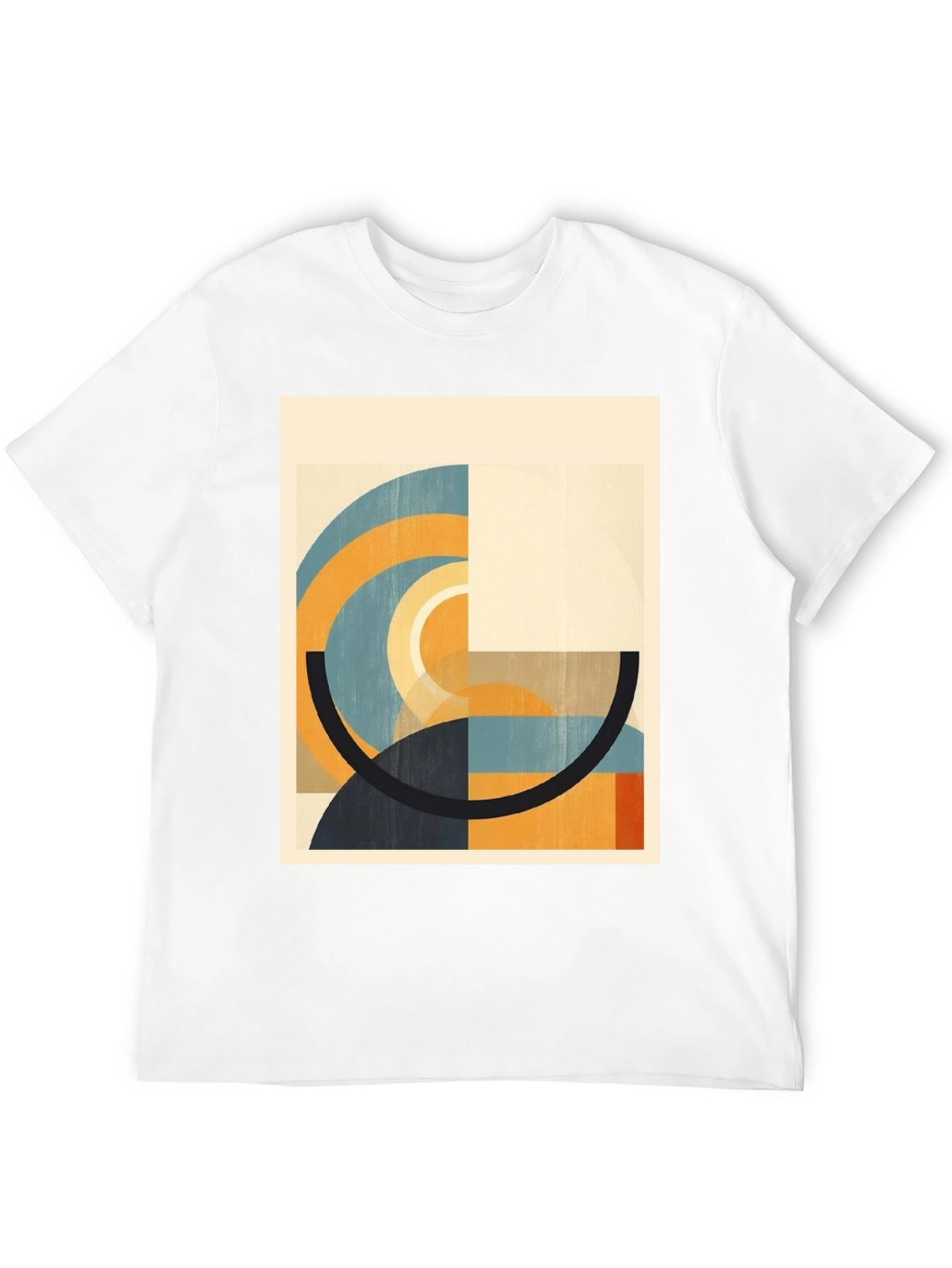 Abstract Geometric Art Black T-Shirt
