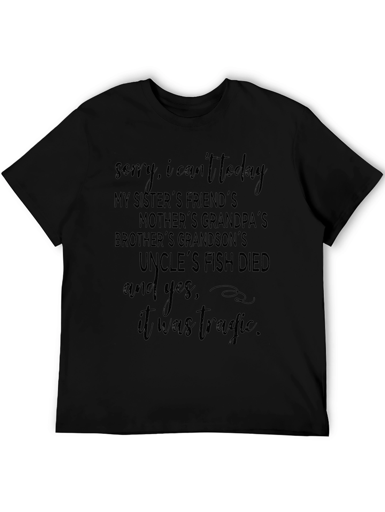 Funny Fish Died T-Shirt Novelty
