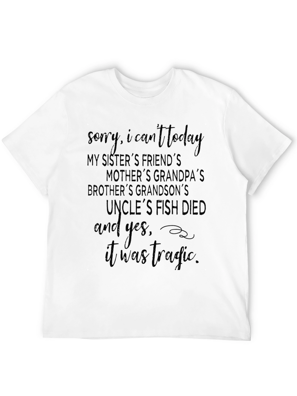 Funny Fish Died T-Shirt Novelty