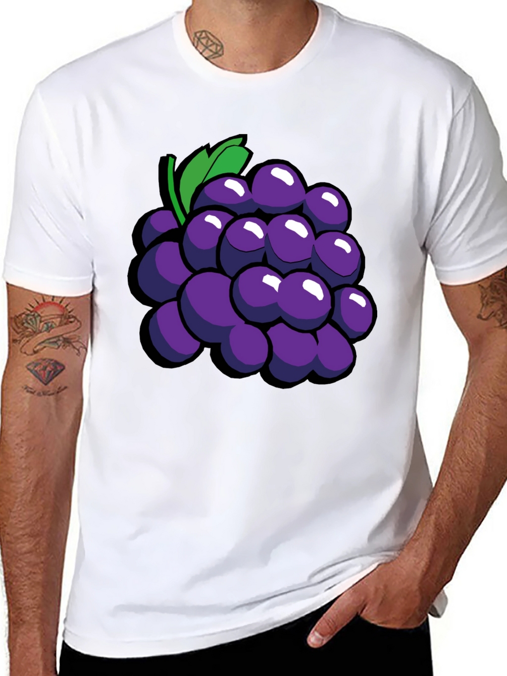 Grapes Graphic Tee - Fun Fruit Design T-Shirt