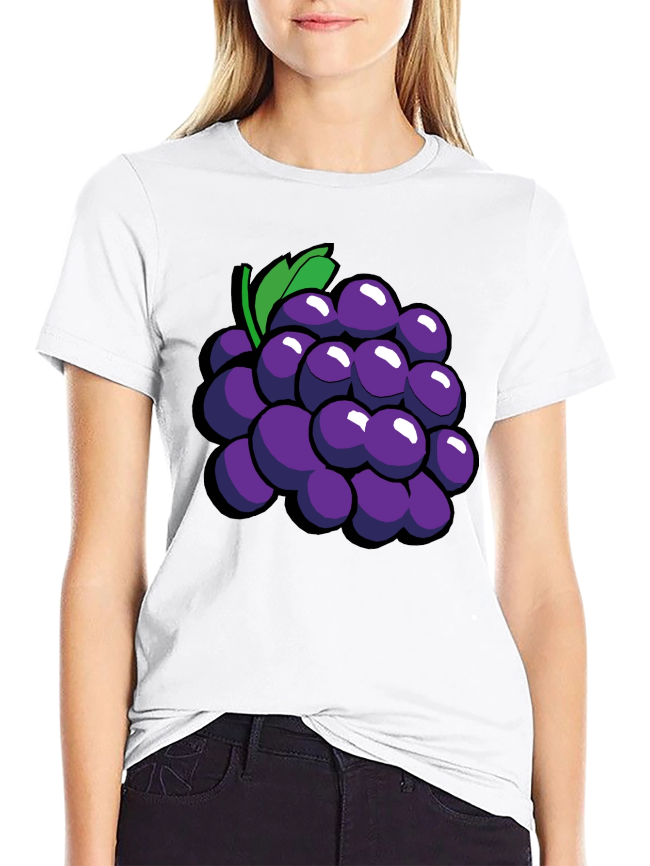 Grapes Graphic Tee - Fun Fruit Design T-Shirt