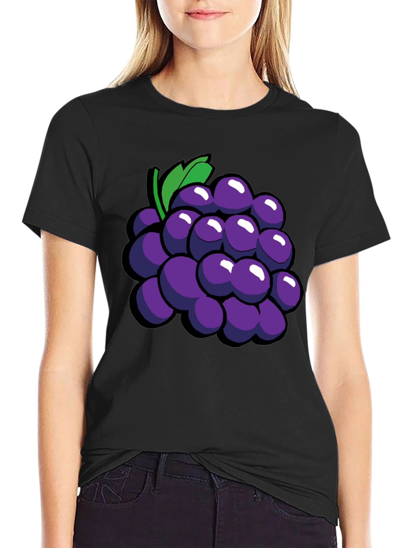 Grapes Graphic Tee - Fun Fruit Design T-Shirt