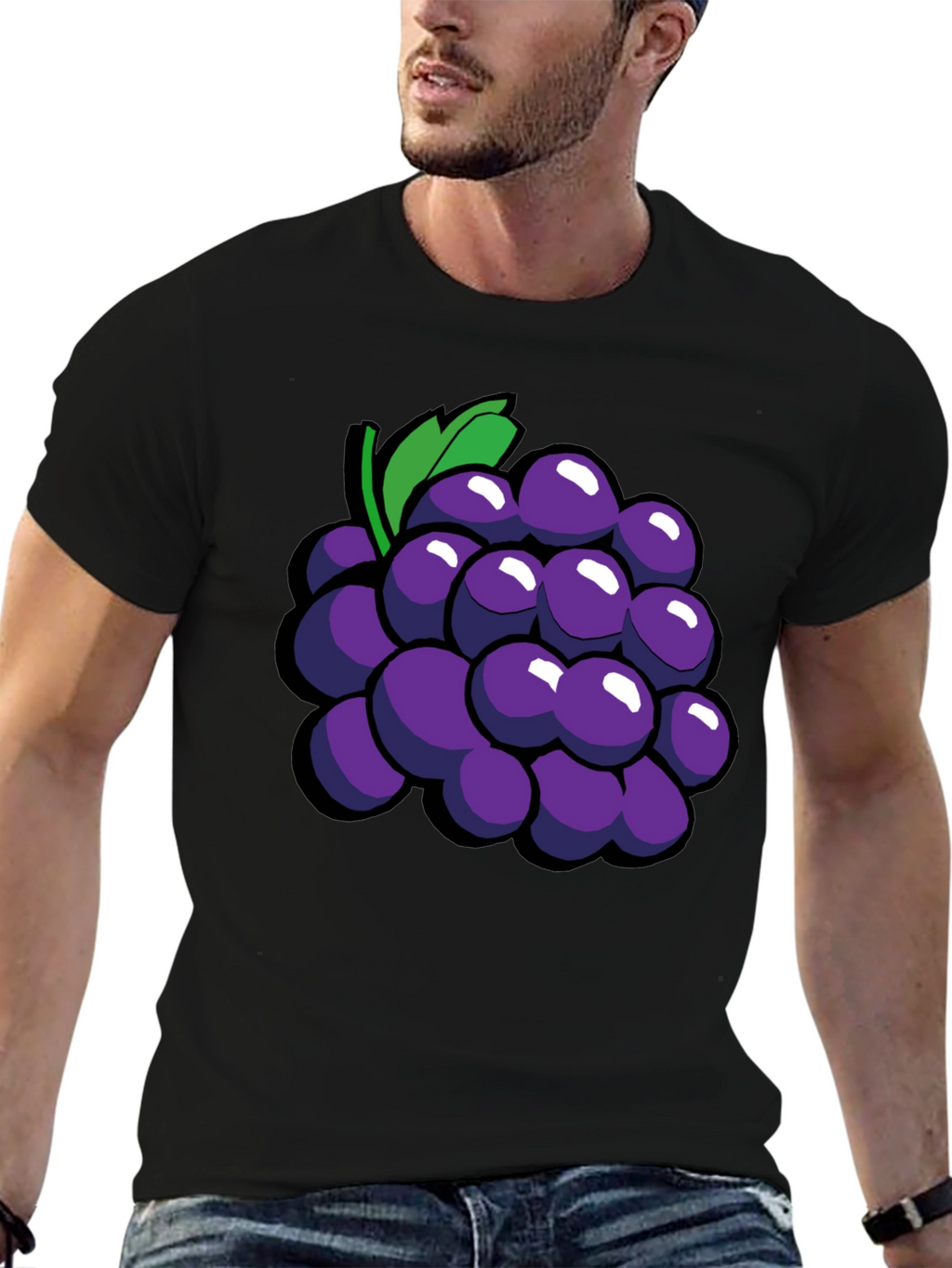 Grapes Graphic Tee - Fun Fruit Design T-Shirt