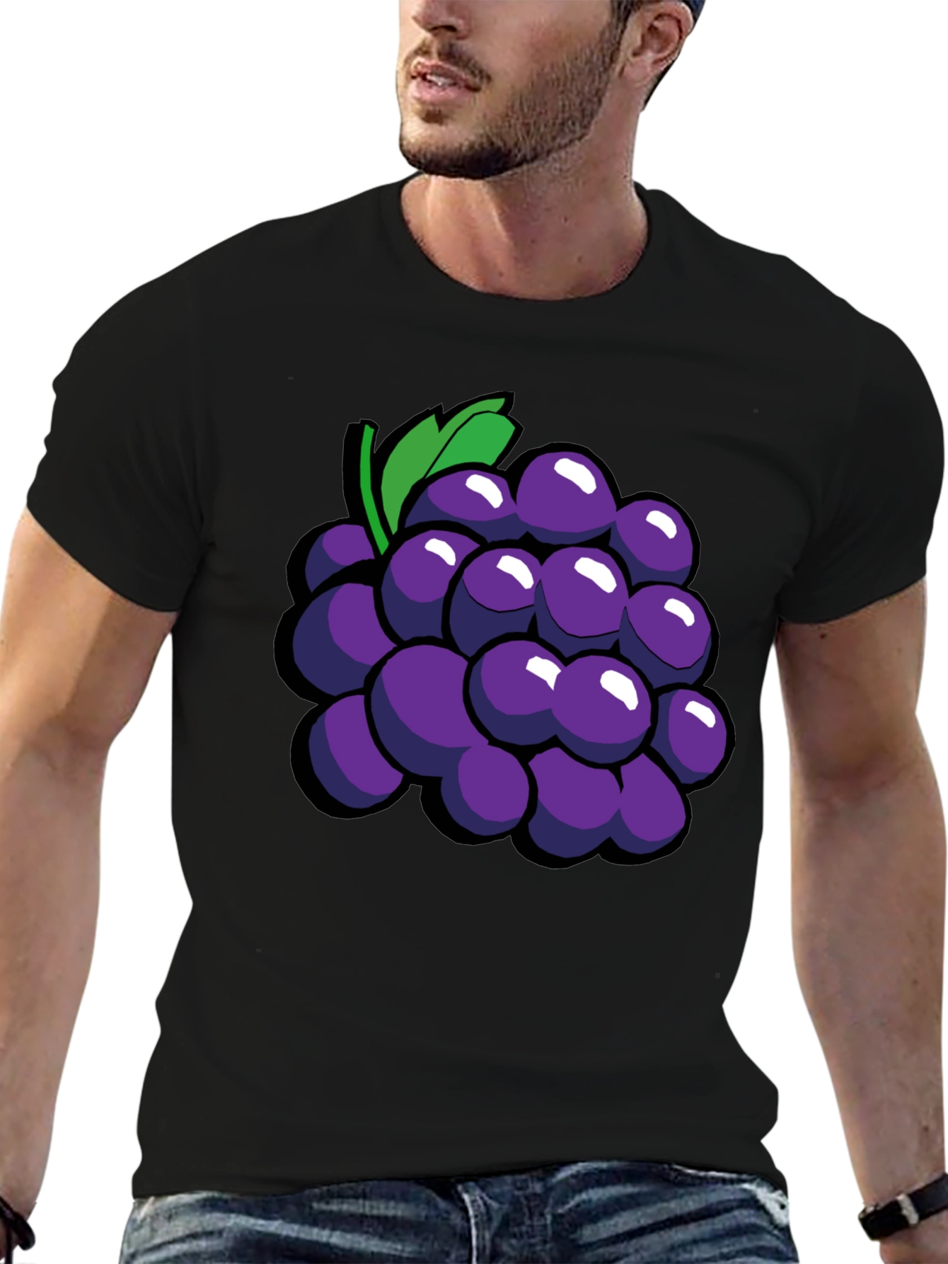 Grapes Graphic Tee - Fun Fruit Design T-Shirt
