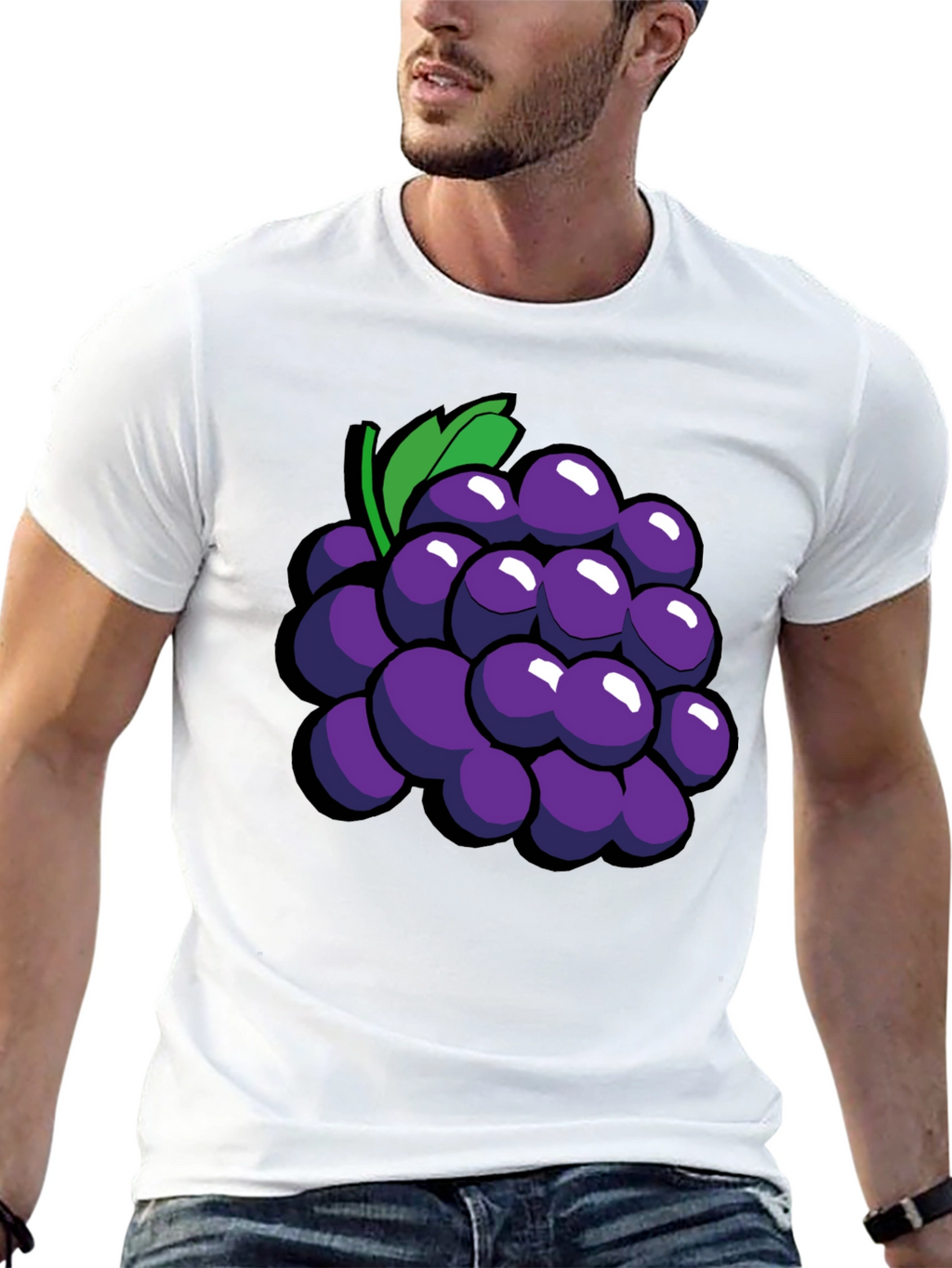 Grapes Graphic Tee - Fun Fruit Design T-Shirt