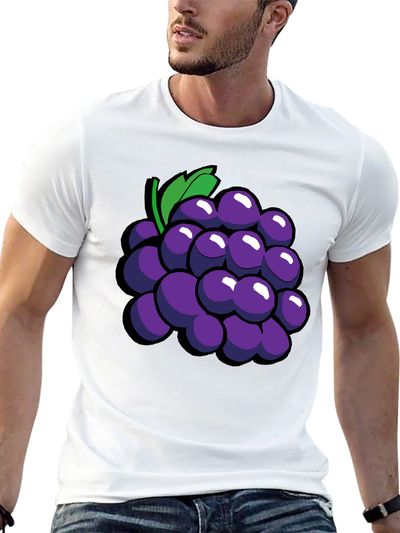 Grapes Graphic Tee - Fun Fruit Design T-Shirt