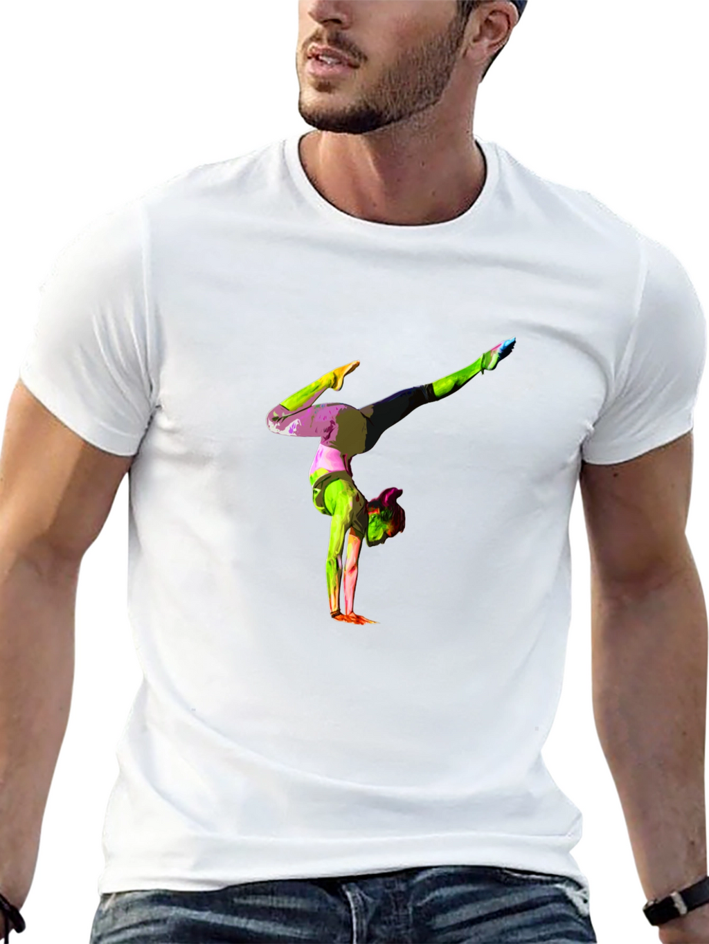 Gymnast Graphic Black T-Shirt