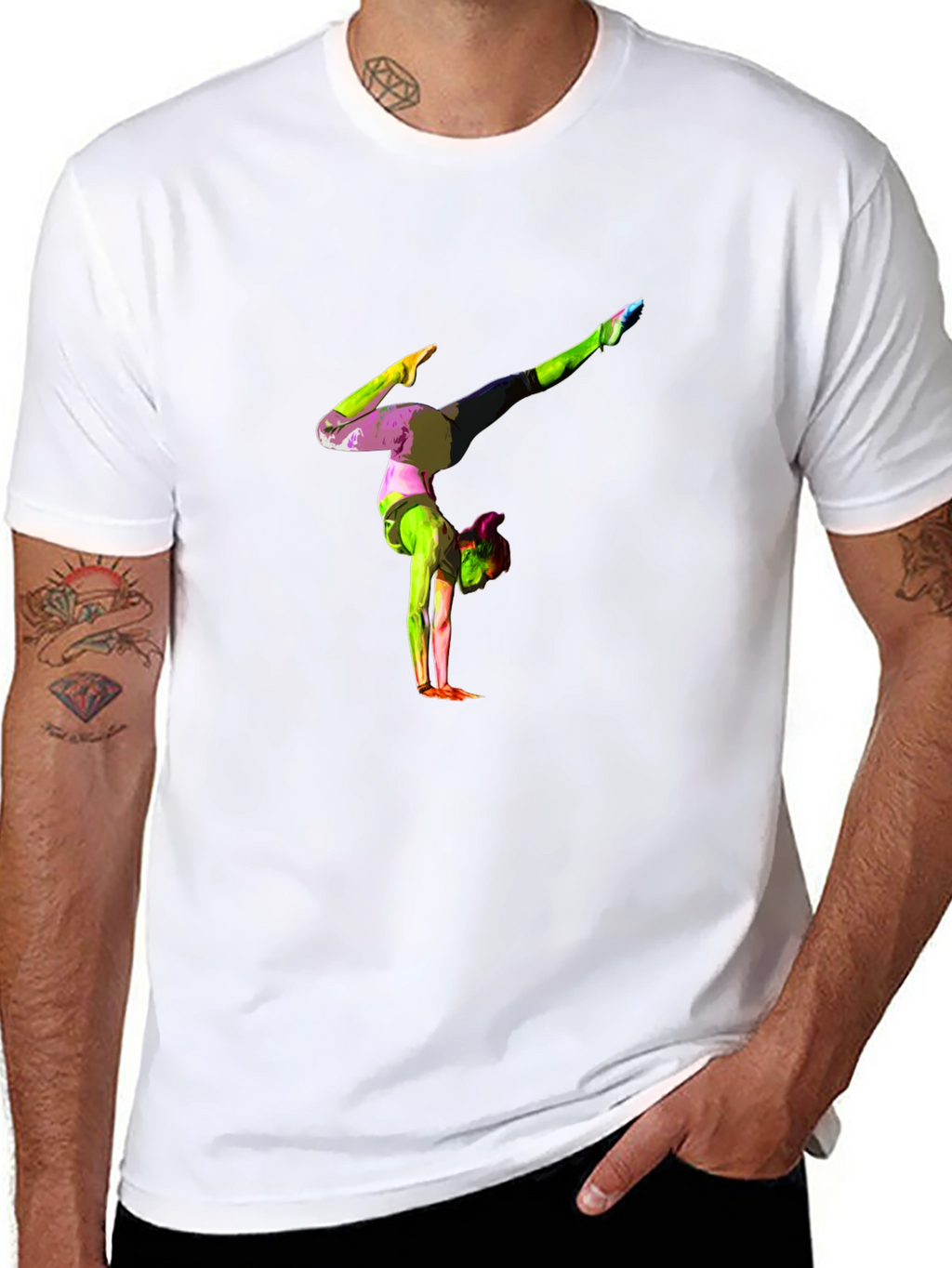 Gymnast Graphic Black T-Shirt