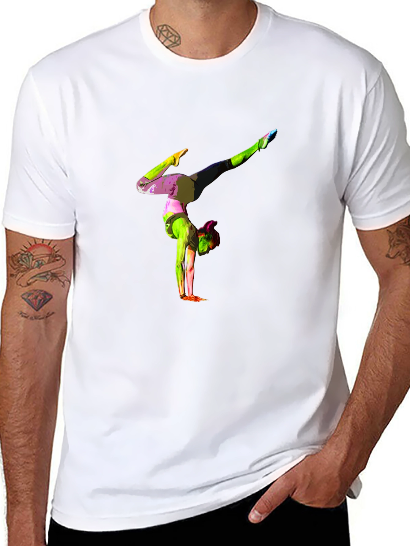 Gymnast Graphic Black T-Shirt