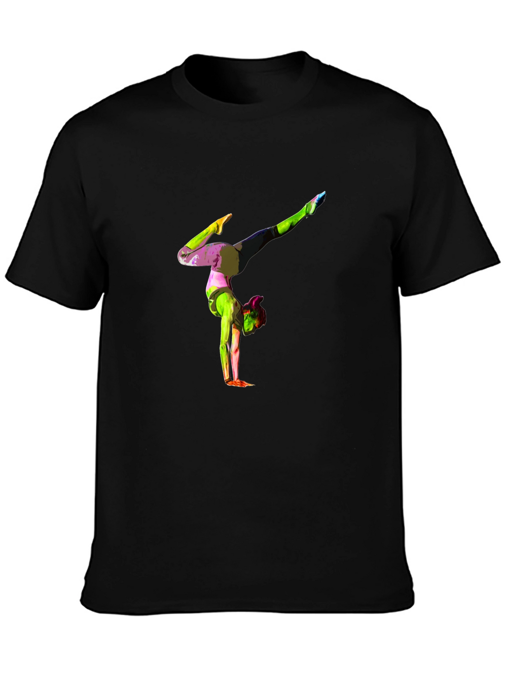 Gymnast Graphic Black T-Shirt