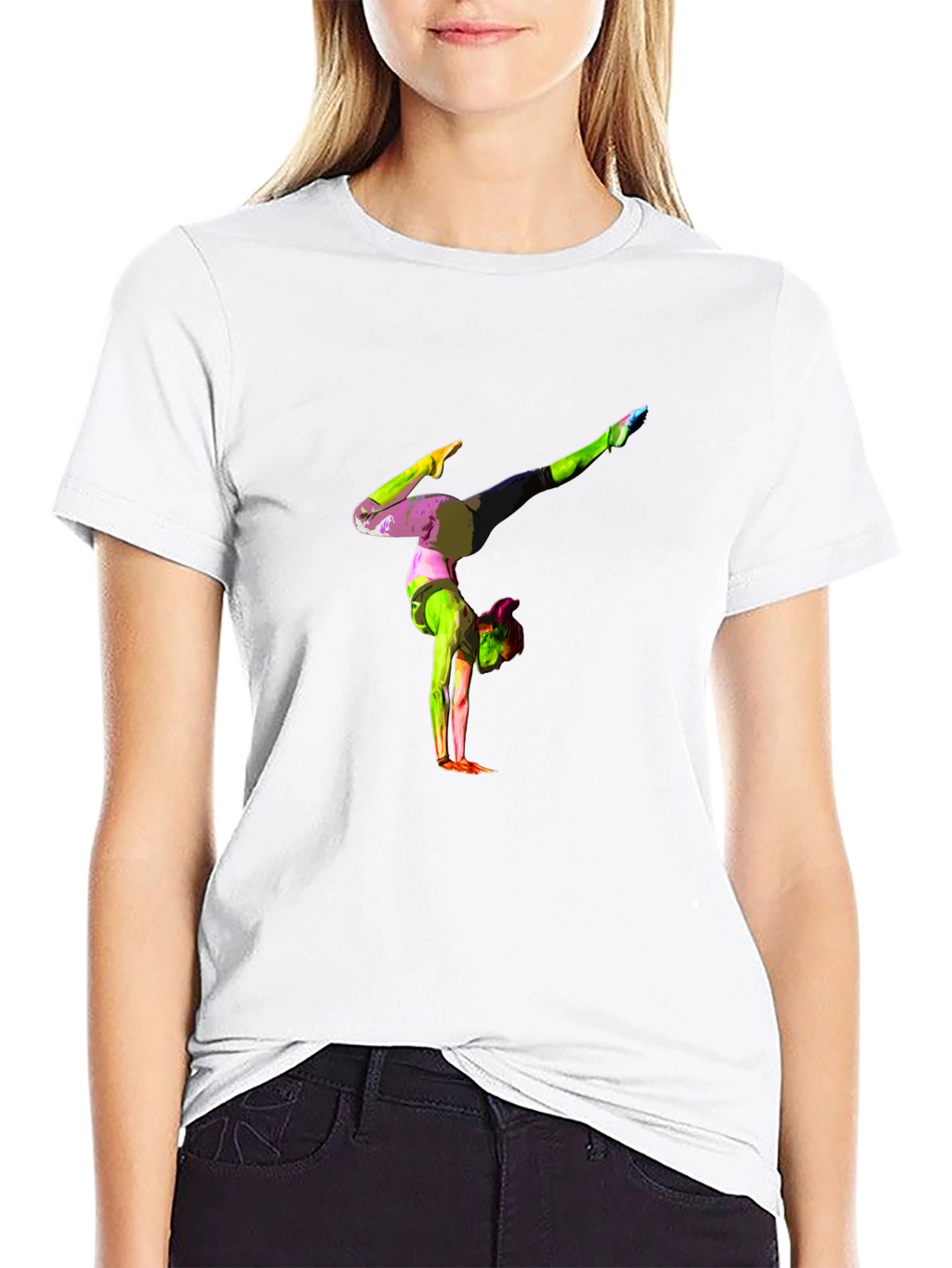 Gymnast Graphic Black T-Shirt