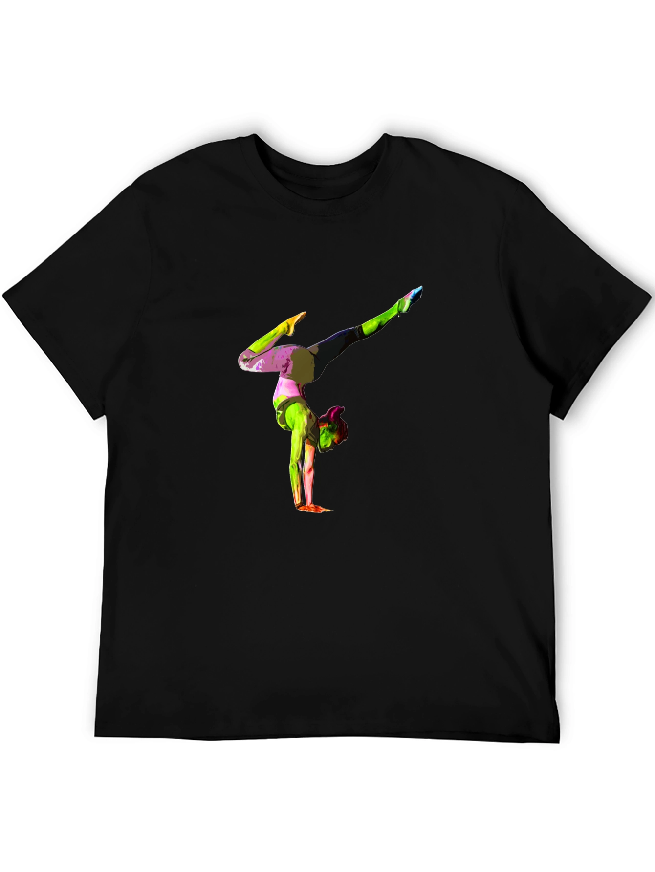 Gymnast Graphic Black T-Shirt