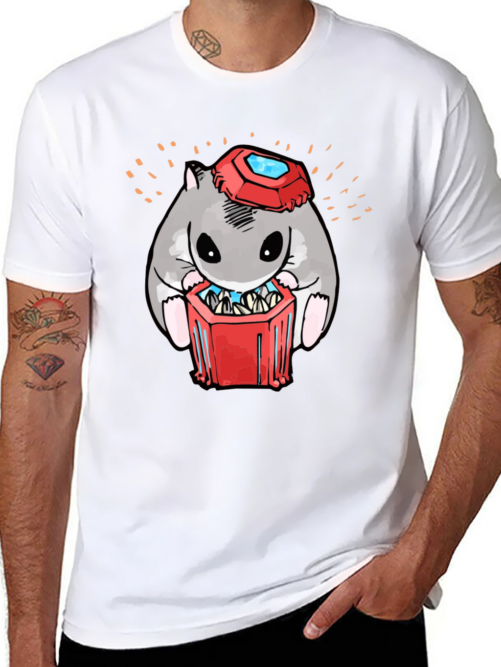 Hamster T-Shirt with Gemstone Hat