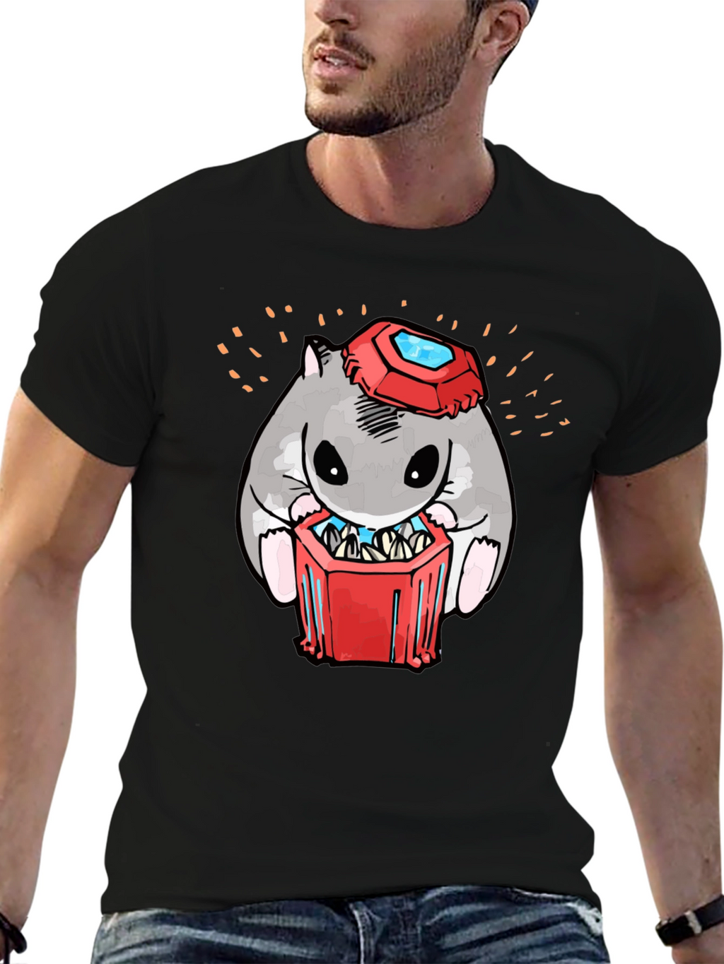 Hamster T-Shirt with Gemstone Hat