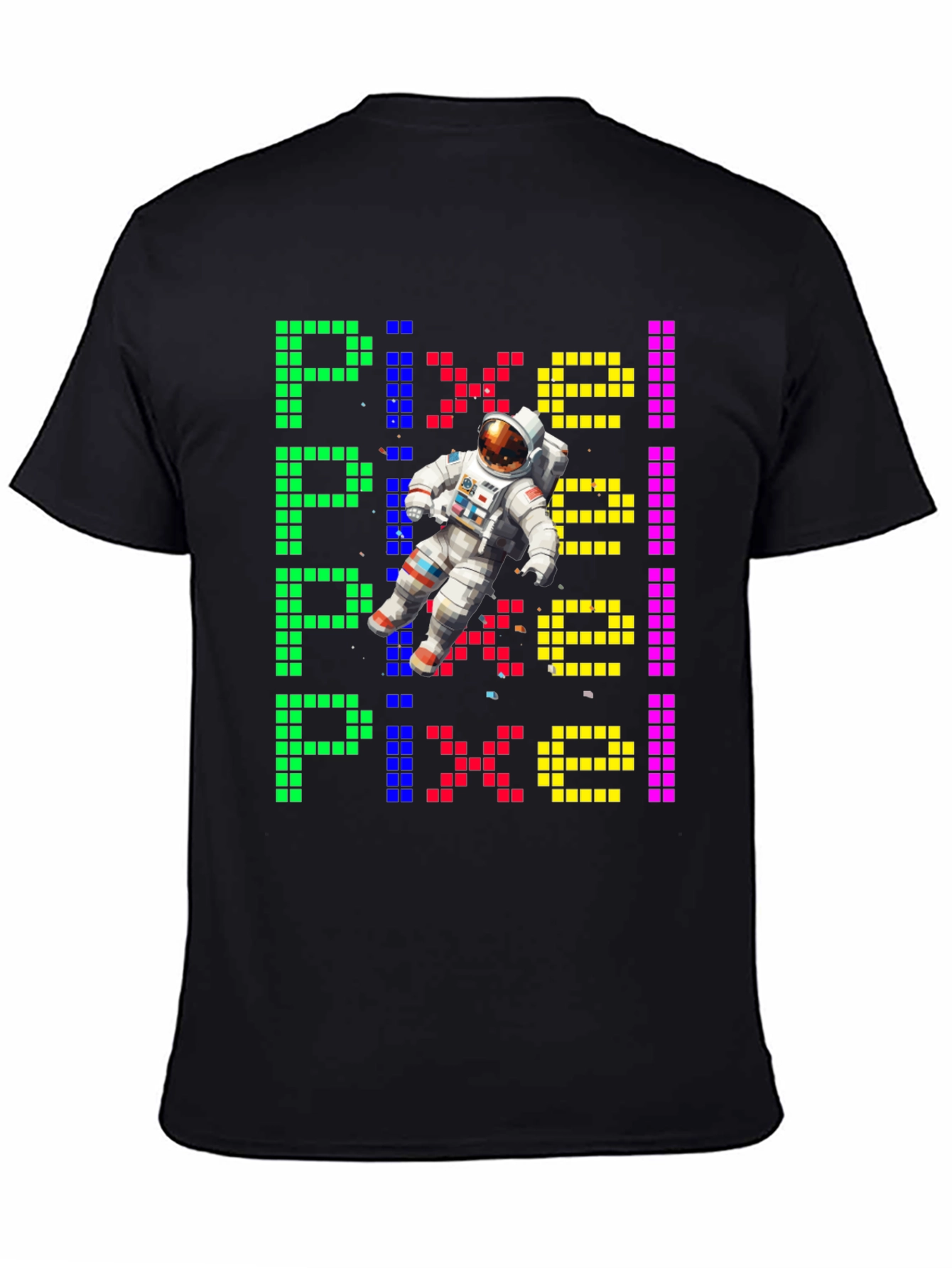 Pixel Astronaut Graphic Tee - Unique Design
