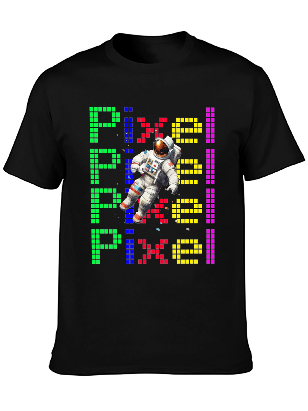 Pixel Astronaut Graphic Tee - Unique Design