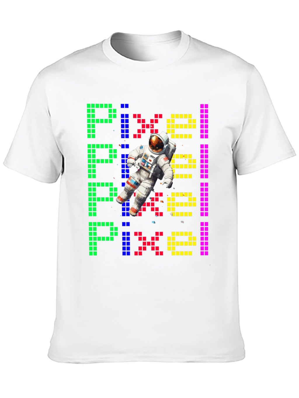 Pixel Astronaut Graphic Tee - Unique Design