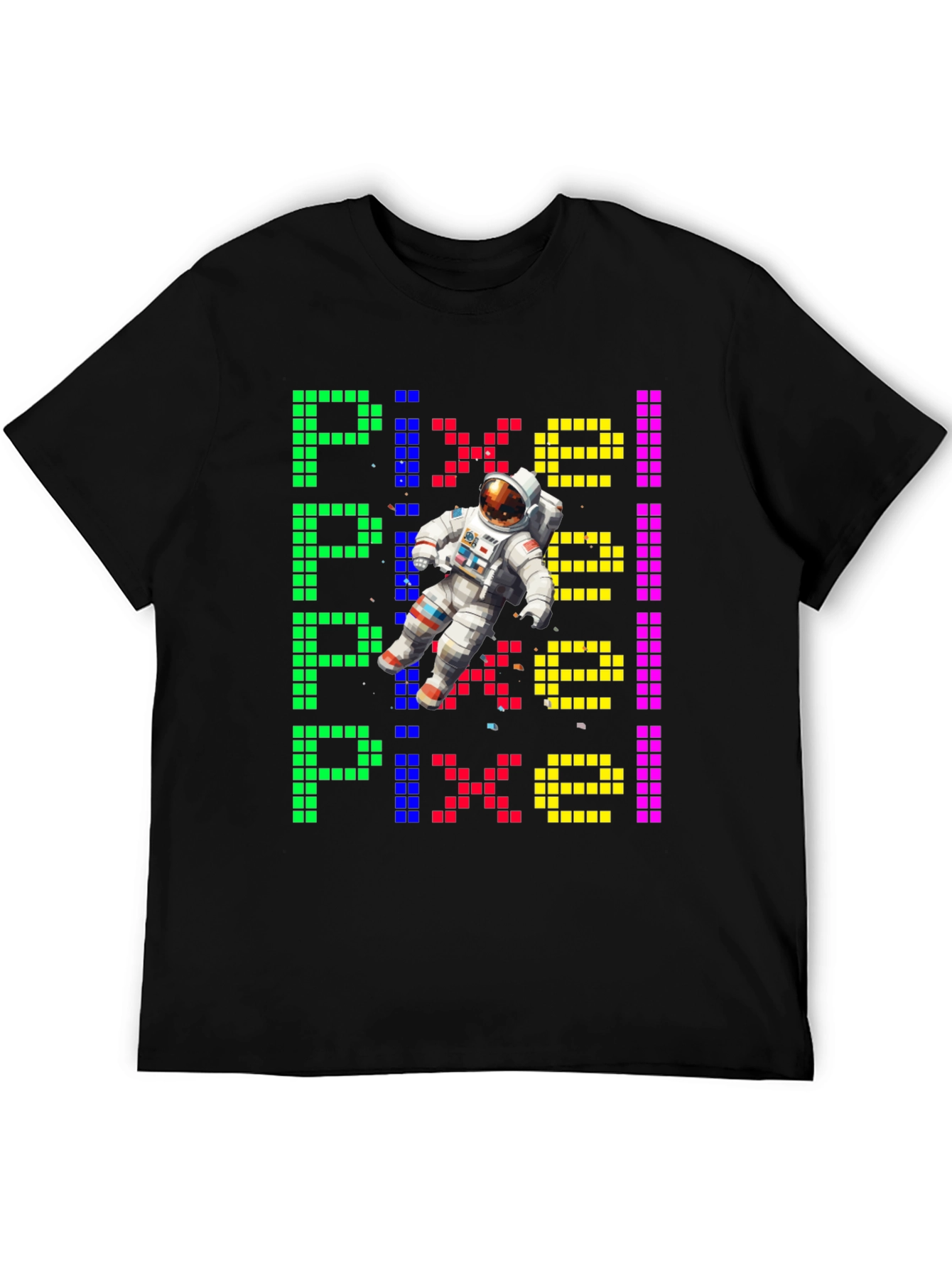 Pixel Astronaut Graphic Tee - Unique Design